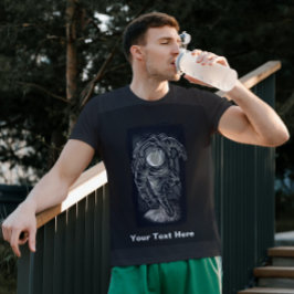 Caminando por la camiseta del planeta de la luna