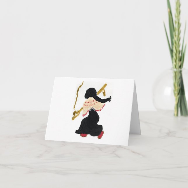 Caminando por la tarjeta de felicitación de ruta (Anverso)