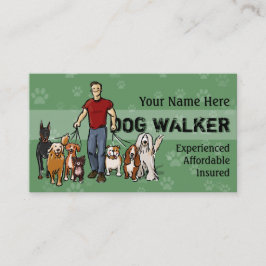 Caminante del perro. Individuo. Tarjeta de visita
