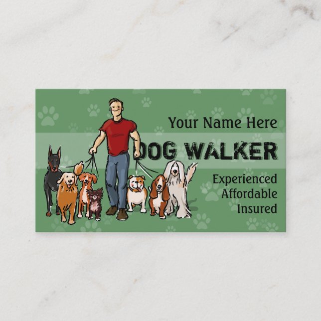 Caminante del perro. Individuo. Tarjeta de visita (Anverso)