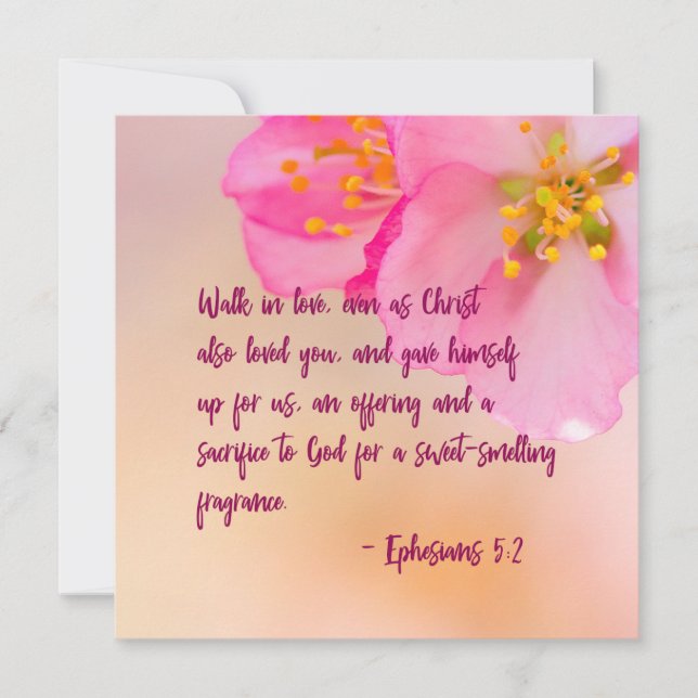 Caminar Enamorado Cristiano Floral Inspirador (Anverso)