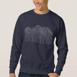 Caminar más montañas sudadera blanca