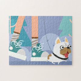 Caminar por el rompecabezas del perro