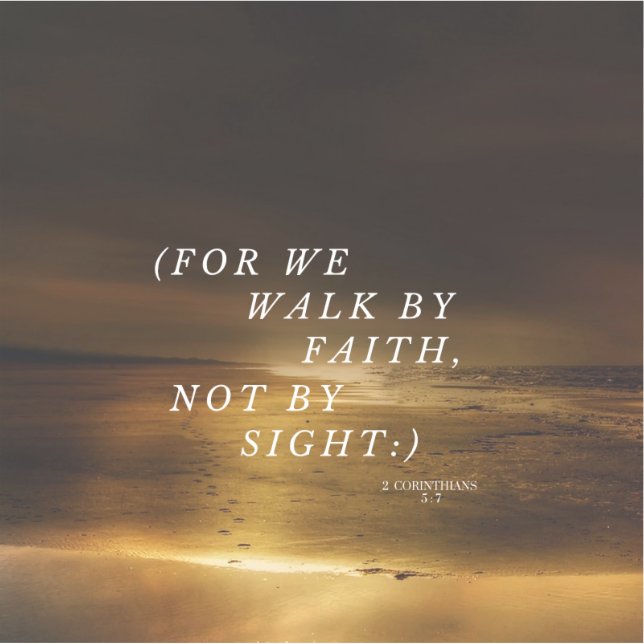 Caminar Por Faith Pegatina (Anverso)