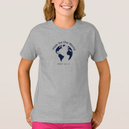 Caminar Por La Camiseta Mundial - Chicas Gris Oscu