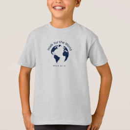 Caminar Por La Camiseta Mundial - Gris Ligero Para