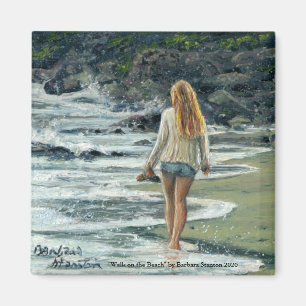 "Caminar por la playa" imán