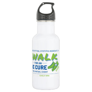 Caminar por una botella de agua de cura IC