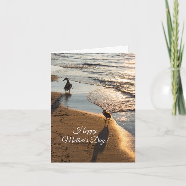 Caminata del atardecer con tarjeta de Día de la Ma (Anverso)