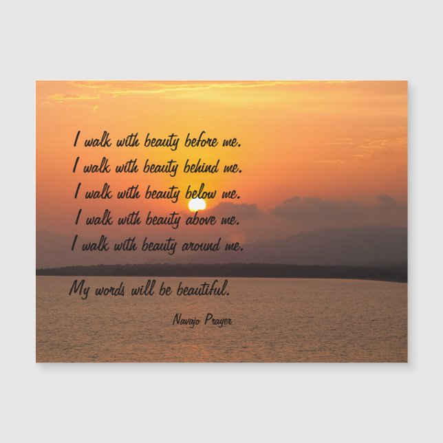 Caminata del Orador Navajo en tarjeta magnética de (Anverso)