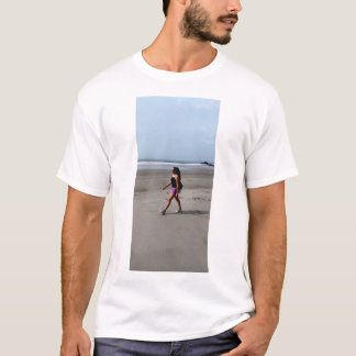 Caminata en la playa camiseta Chica