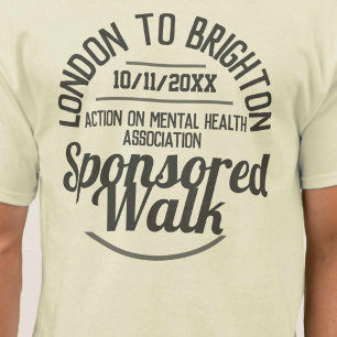 Caminata patrocinada u otra camiseta de evento