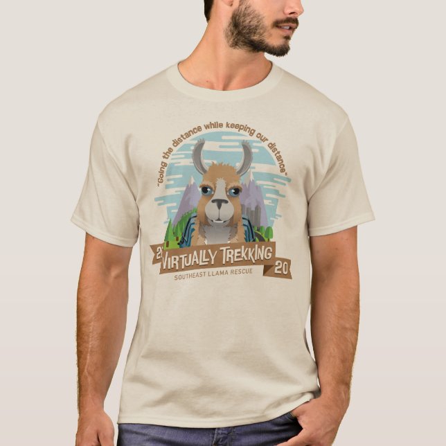 Caminata virtual: camiseta de Tan masculina (Anverso)