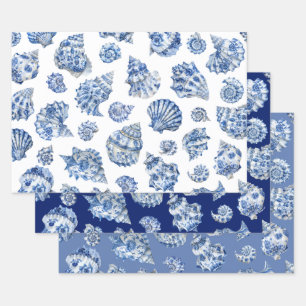 Caminatas azules envolviendo hojas de papel