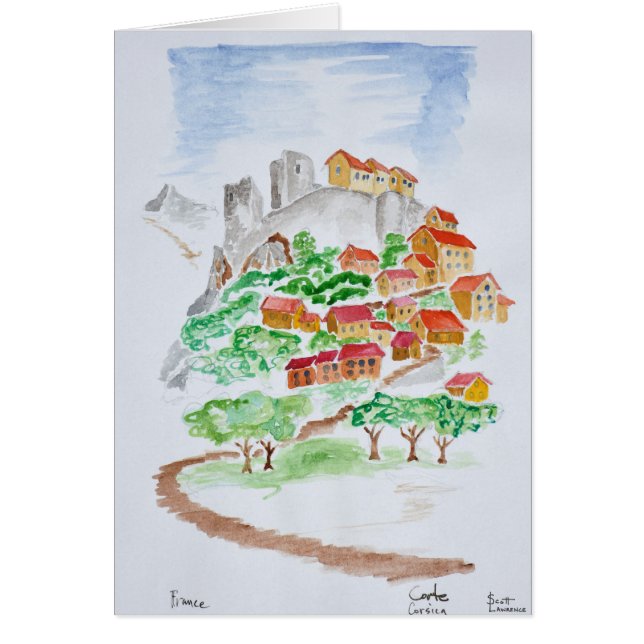 Camino a la fortaleza de Corte| Córcega, Francia (Frente)