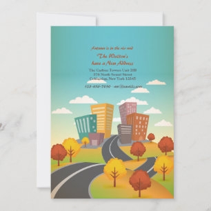 Camino a la invitación móvil de la ciudad