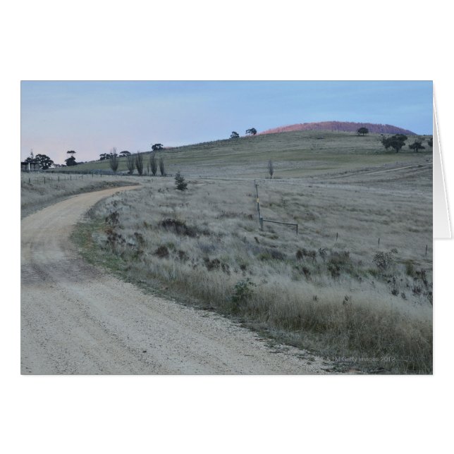 Camino campestre al amanecer, cerca de Omeo (Anverso (Horizontal))