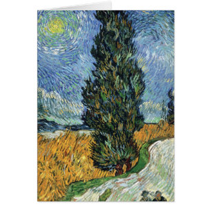Camino con cipreses Impresionismo de Van Gogh