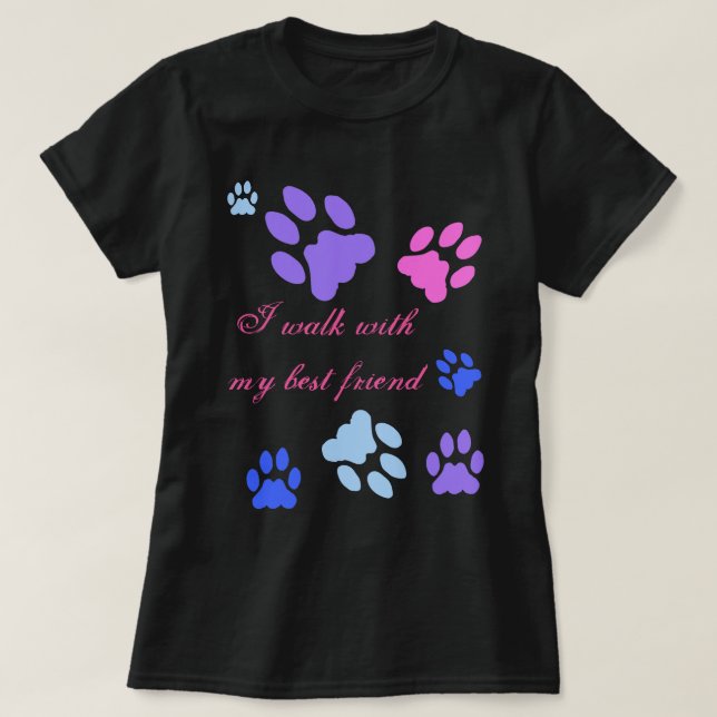 Camino con mi camiseta del mejor amigo (Diseño del anverso)