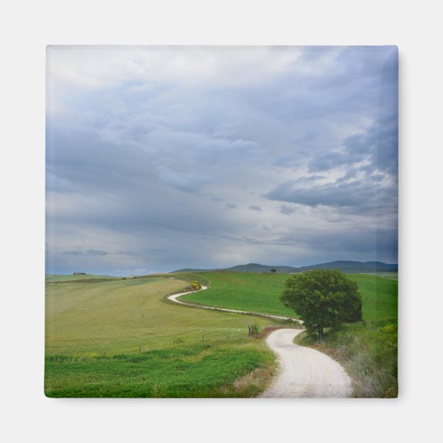 Camino curvado hacia un imán de destino (Frente)