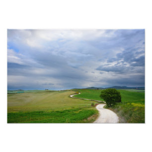 Camino Curvy hacia una impresión de la foto del