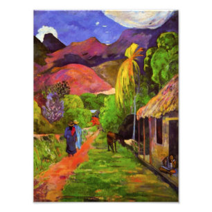 Camino de Gauguin en la impresión de la foto de