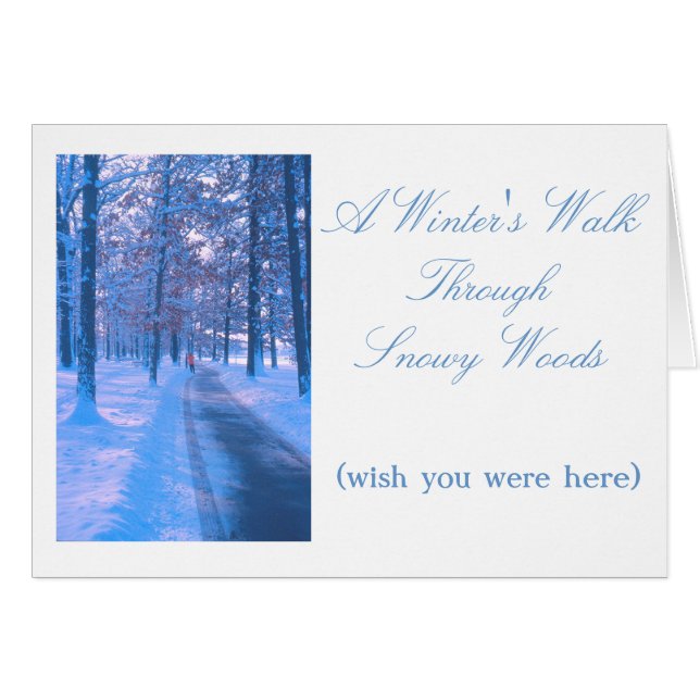 "CAMINO DE INVIERNO EN MADERA DE NIEVE" (Anverso (Horizontal))