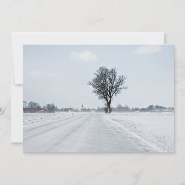Camino de invierno rural (Anverso)