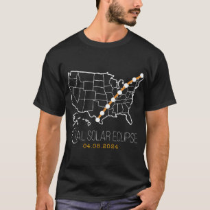 Camino De La Camisa De Eclipse Solar 2024 Del Mapa
