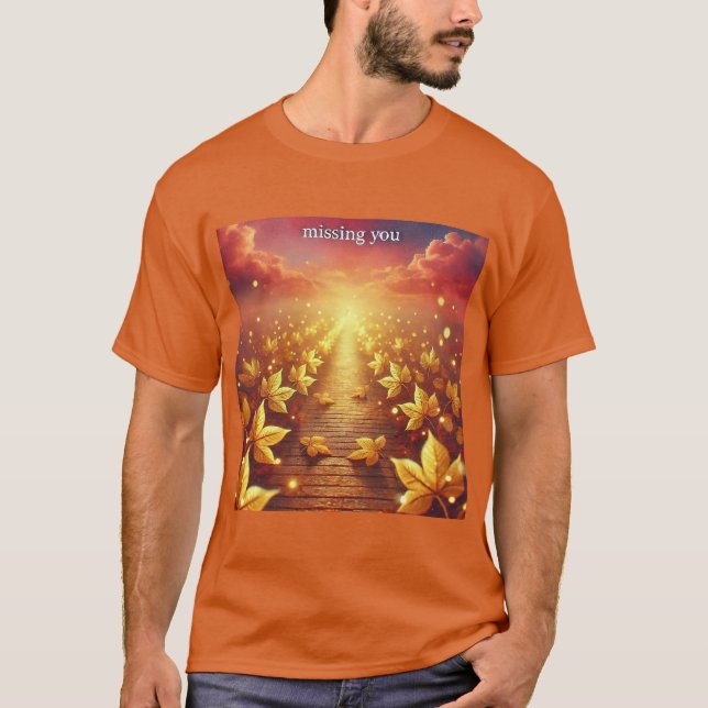 Camino de la hoja dorada camiseta para hombres (Anverso)