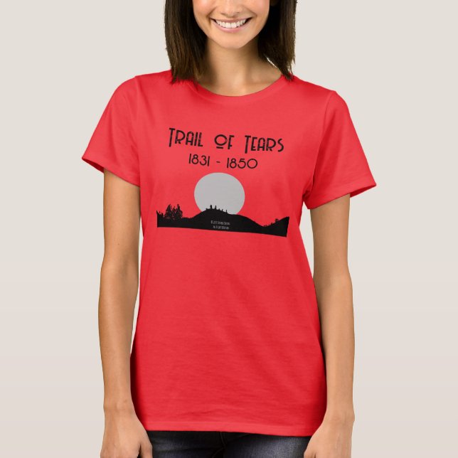 Camino de lágrimas camiseta nativa estadounidense  (Anverso)