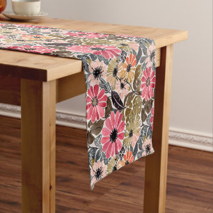 Camino De Mesa Corto 1950 Vintage Floral Repro