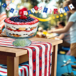 Camino De Mesa Corto Americana Red White Blue Stars And Stripes