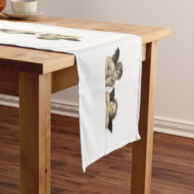 Camino De Mesa Corto Angels ángel Vintage - Madonna Sixtina Raphael - (In Situ)