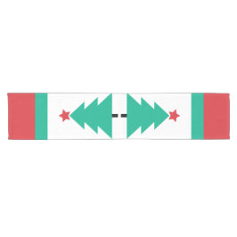 Camino De Mesa Corto Árbol de Navidad con estrella roja