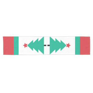 Camino De Mesa Corto Árbol de Navidad con estrella roja