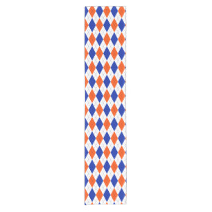 Camino De Mesa Corto Argyle naranja y Diamante Azul