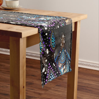 Camino De Mesa Corto Arte artesanal Gourd linternas turcas Arte acrílic