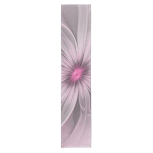 Camino De Mesa Corto Arte fractal floral abstracto de flor de ciruela d