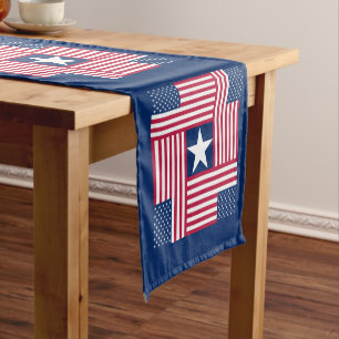 Camino De Mesa Corto Bandera americana patriótica