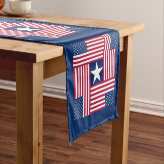 Camino De Mesa Corto Bandera americana patriótica