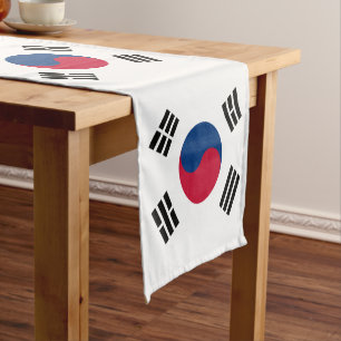 Camino De Mesa Corto Bandera coreana, decoración de la casa de hinchas