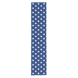 Camino De Mesa Corto Bandera de Estados Unidos Blue White Stars Cotton 