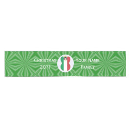 Camino De Mesa Corto Bandera de Navidad personalizada de ángel italiano