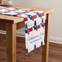 Camino De Mesa Corto BANDERA DE TEXAS personalizada