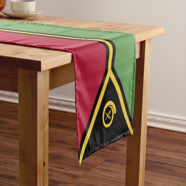 Camino De Mesa Corto Bandera de Vanuatu (In Situ)