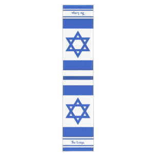 Camino De Mesa Corto Bandera israelí personalizada