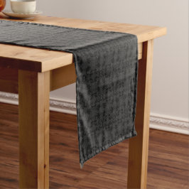 Camino De Mesa Corto Black Faux Lace Tablecloth
