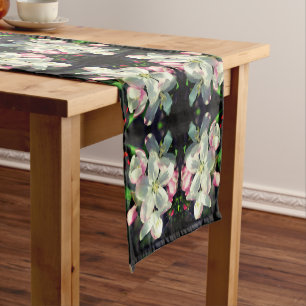 Camino De Mesa Corto Bonito Crabapple Spring Flower Blossoms Resumen