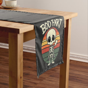 Camino De Mesa Corto Boo fart Funny Spooky Pastel Ghost Gótico Retro